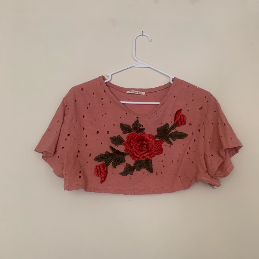 Rose crop top